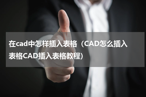 在cad中怎样插入表格（CAD怎么插入表格CAD插入表格教程）