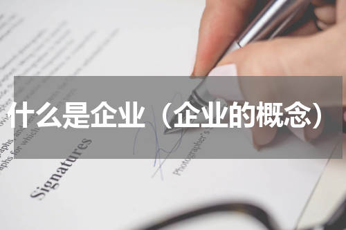 什么是企业（企业的概念）