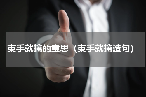 束手就擒的意思（束手就擒造句）