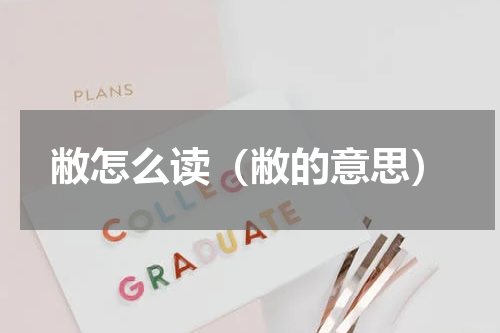 敝怎么读（敝的意思）