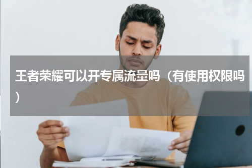 王者荣耀可以开专属流量吗（有使用权限吗）