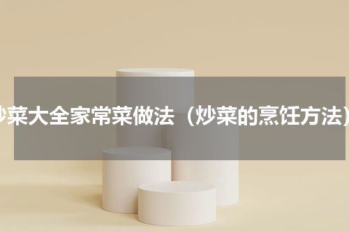 炒菜大全家常菜做法（炒菜的烹饪方法）