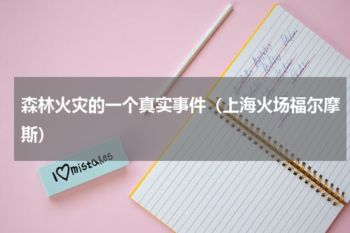 森林火灾的一个真实事件（上海火场福尔摩斯）