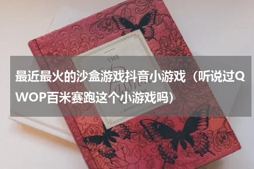 最近最火的沙盒游戏抖音小游戏（听说过QWOP百米赛跑这个小游戏吗）