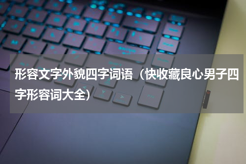 形容文字外貌四字词语（快收藏良心男子四字形容词大全）