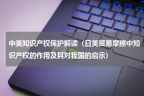 中美知识产权保护解读（日美贸易摩擦中知识产权的作用及其对我国的启示）