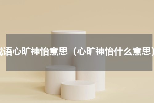 成语心旷神怡意思（心旷神怡什么意思）
