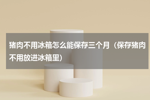 猪肉不用冰箱怎么能保存三个月（保存猪肉不用放进冰箱里）