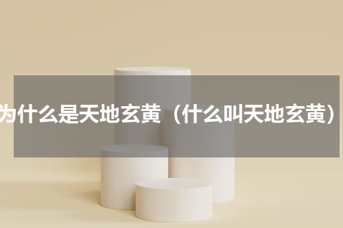 为什么是天地玄黄（什么叫天地玄黄）