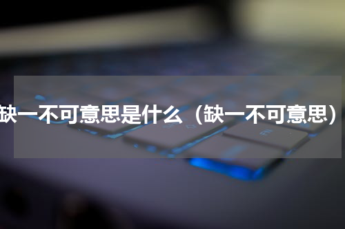 缺一不可意思是什么（缺一不可意思）