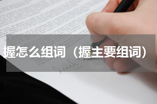 握怎么组词（握主要组词）