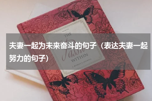 夫妻一起为未来奋斗的句子（表达夫妻一起努力的句子）