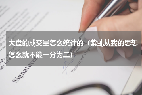 大盘的成交量怎么统计的（紫虬从我的思想怎么就不能一分为二）