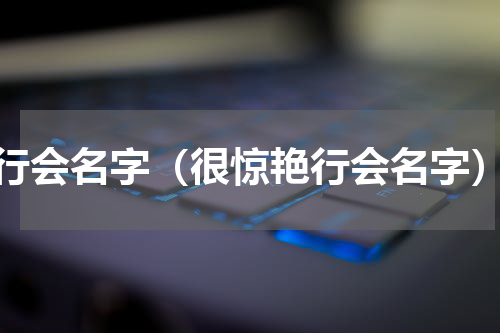 行会名字（很惊艳行会名字）