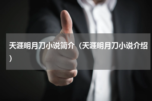 天涯明月刀小说简介（天涯明月刀小说介绍）