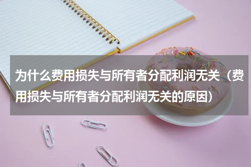 为什么费用损失与所有者分配利润无关（费用损失与所有者分配利润无关的原因）