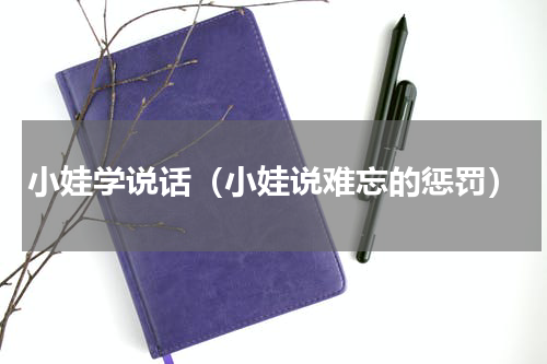 小娃学说话（小娃说难忘的惩罚）