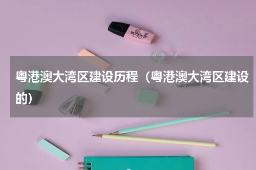 粤港澳大湾区建设历程（粤港澳大湾区建设的）