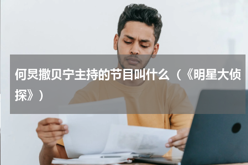 何炅撒贝宁主持的节目叫什么（《明星大侦探》）