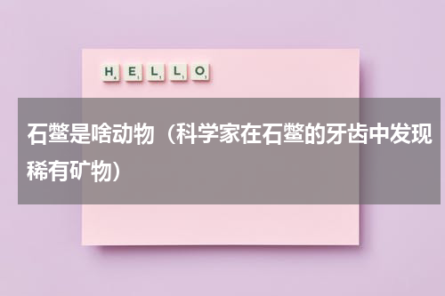 石鳖是啥动物（科学家在石鳖的牙齿中发现稀有矿物）