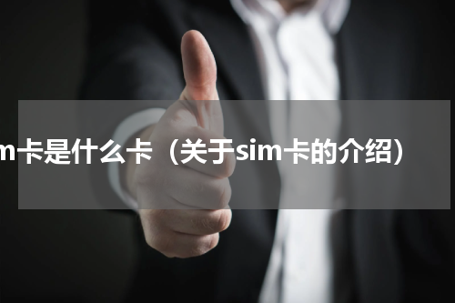 sim卡是什么卡（关于sim卡的介绍）
