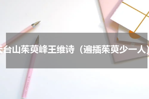 云台山茱萸峰王维诗（遍插茱萸少一人）