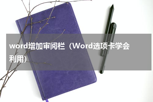 word增加审阅栏（Word选项卡学会利用）