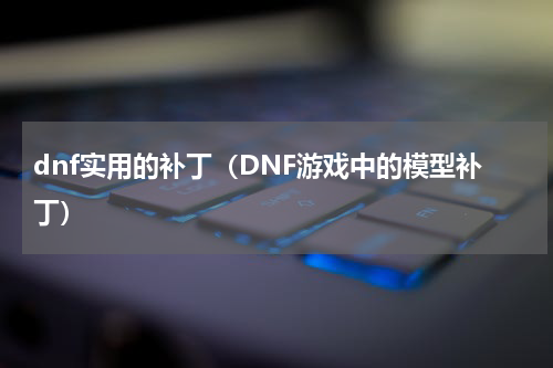 dnf实用的补丁（DNF游戏中的模型补丁）