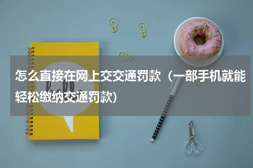 怎么直接在网上交交通罚款（一部手机就能轻松缴纳交通罚款）