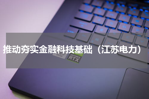 推动夯实金融科技基础（江苏电力）