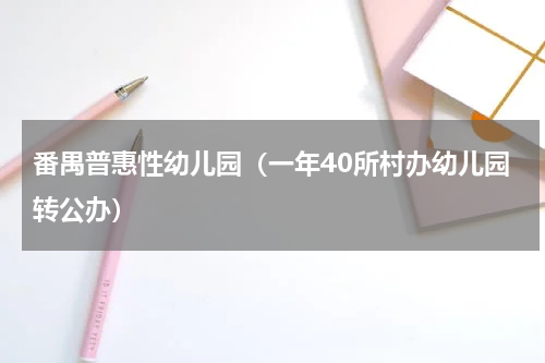 番禺普惠性幼儿园（一年40所村办幼儿园转公办）