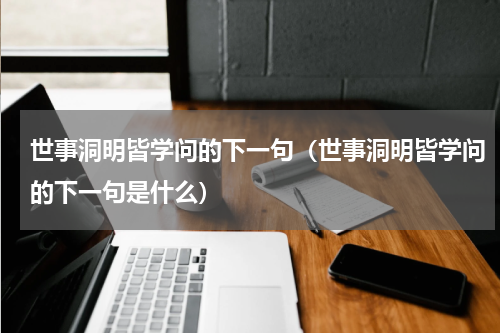 世事洞明皆学问的下一句（世事洞明皆学问的下一句是什么）