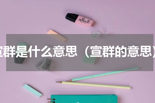 宣群是什么意思（宣群的意思）