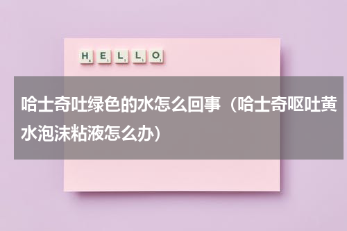 哈士奇吐绿色的水怎么回事（哈士奇呕吐黄水泡沫粘液怎么办）