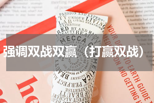 强调双战双赢（打赢双战）