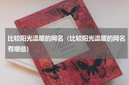 比较阳光温暖的网名（比较阳光温暖的网名有哪些）