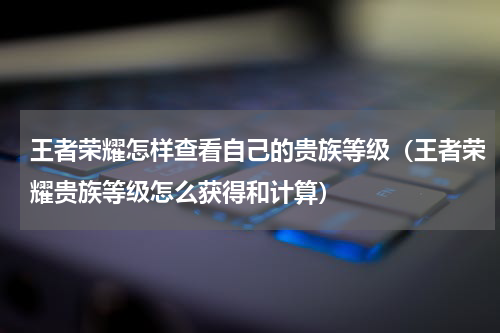 王者荣耀怎样查看自己的贵族等级（王者荣耀贵族等级怎么获得和计算）