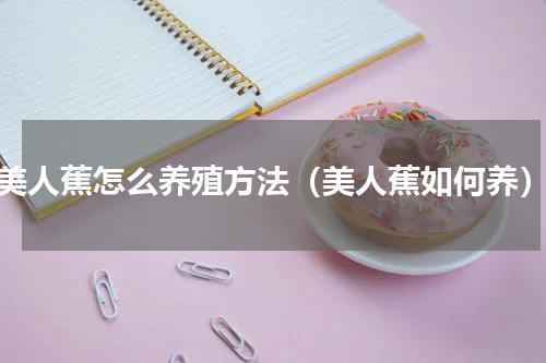 美人蕉怎么养殖方法（美人蕉如何养）