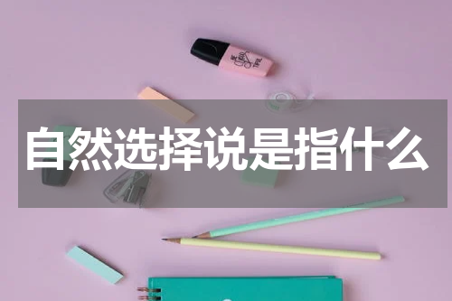 自然选择说是指什么