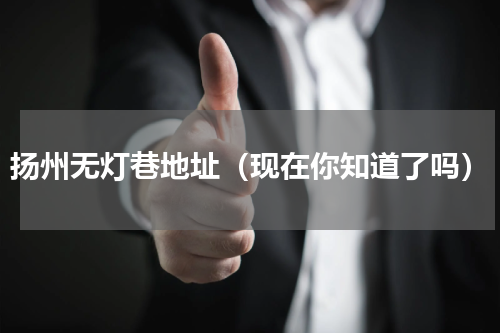 扬州无灯巷地址（现在你知道了吗）
