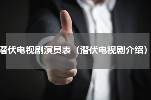 潜伏电视剧演员表（潜伏电视剧介绍）