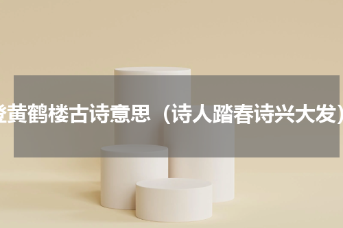登黄鹤楼古诗意思（诗人踏春诗兴大发）