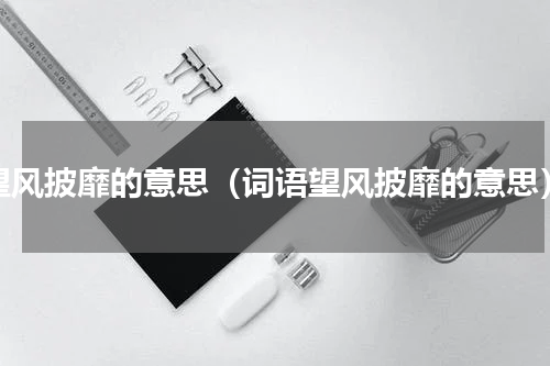 望风披靡的意思（词语望风披靡的意思）