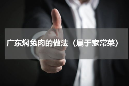 广东焖兔肉的做法（属于家常菜）