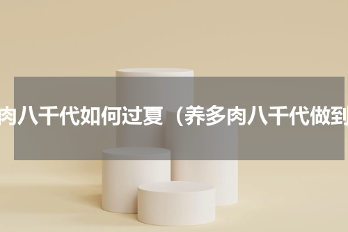 多肉八千代如何过夏（养多肉八千代做到）