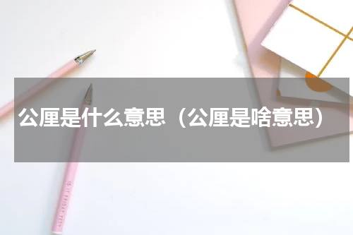 公厘是什么意思（公厘是啥意思）