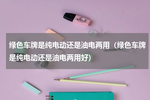 绿色车牌是纯电动还是油电两用（绿色车牌是纯电动还是油电两用好）