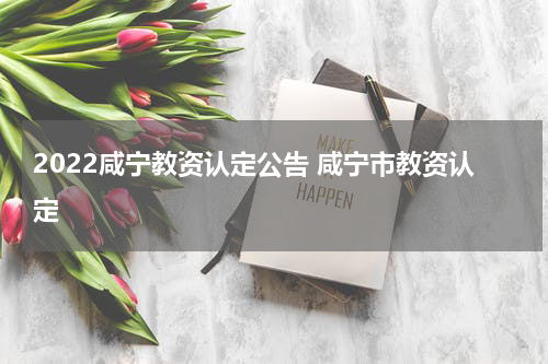 2022咸宁教资认定公告 咸宁市教资认定