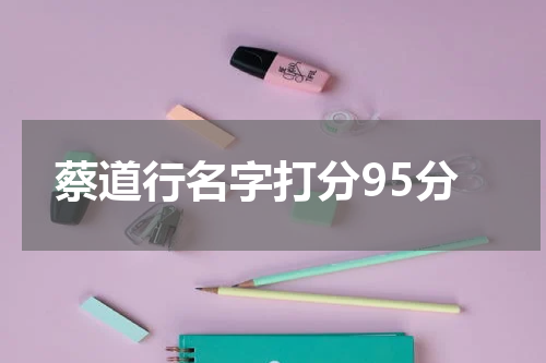 蔡道行名字打分95分