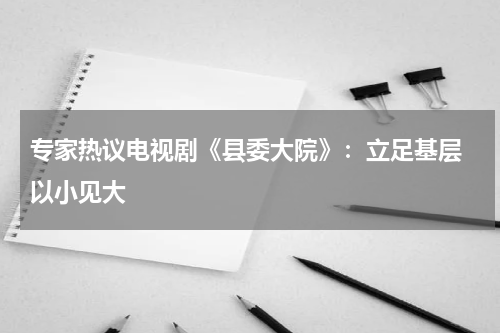 专家热议电视剧《县委大院》：立足基层 以小见大